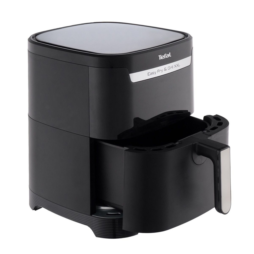 قلاية بدون زيت تيفال ايزي للقلي والشواء، 1.5 كجم، اسود - EY801815 