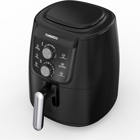 اير فراير تورنيدو، 4 لتر، 1550 وات، اسود وفضي - THF-1554M-XL-BS 