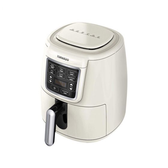 اير فراير ديجيتال تورنيدو، 4 لتر، 1550 وات، فضي وكريمي - THF-1554D-XL-CS 