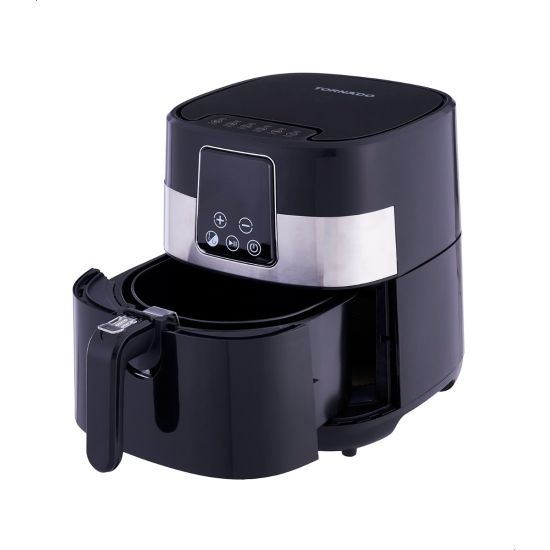 قلاية بدون زيت تورنيدو ديجيتال، 1300 وات، اسود/فضي - THF-133D 