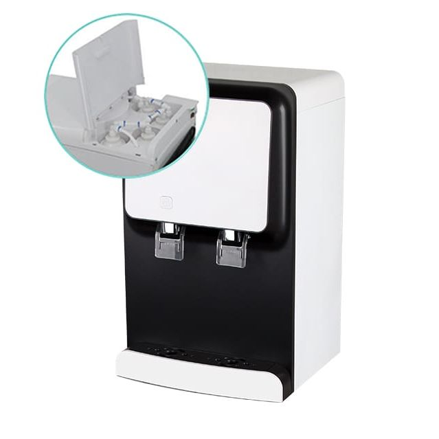 مبرد مياه توصيل مباشر بيرجن، ساخن وبارد ، اسود وابيض - FY2105 