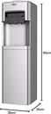مبرد مياه بارد و ساخن مزود بثلاجة من بيرجن، فضي - BYB518 