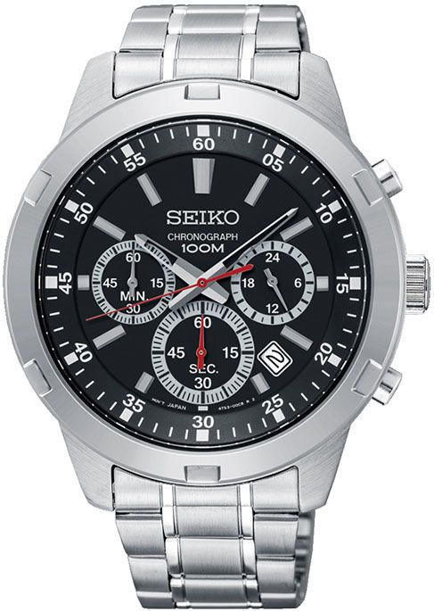 SKS605P1 ساعة سايكو معدن مينا اسود رجالي