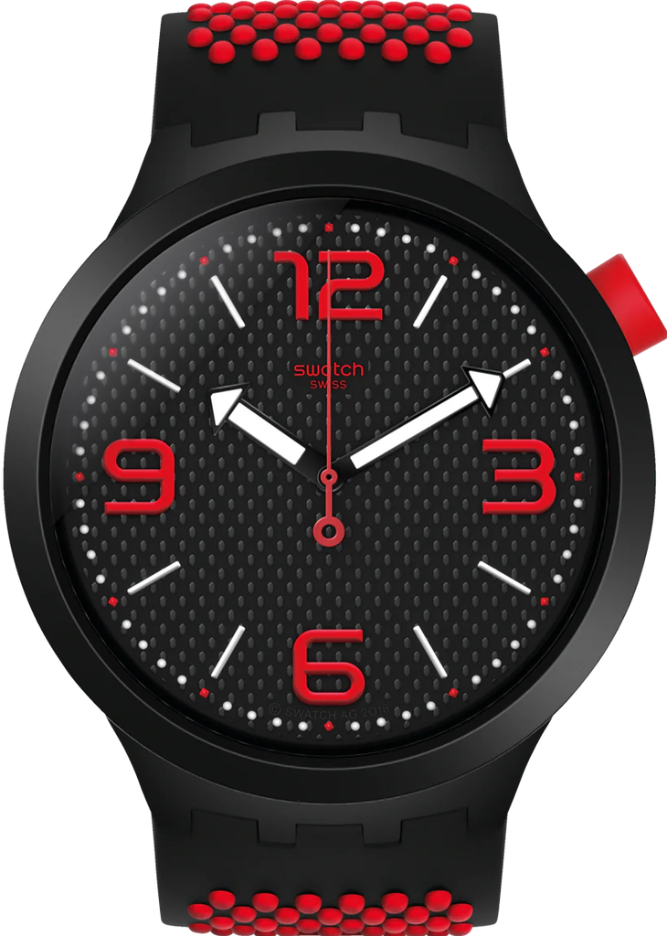 SO27B102 ساعة سواتش رابر أسود*أحمر رجالي
