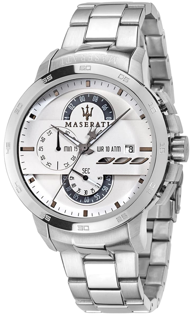 8873619004 silver steel white dail