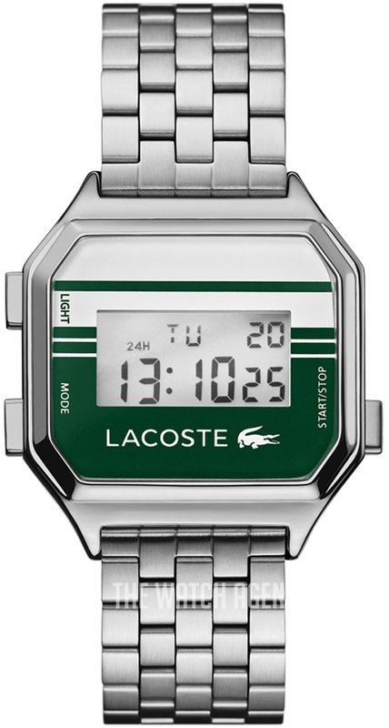 ساعة لكوست معدن فضي*أخضر 2020137 رجالي