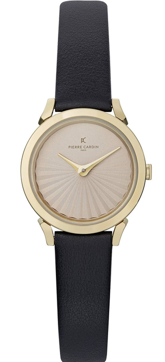 CPI.2514 ساعة بير كاردين حريمي جلد أسود مينا أسود حريمي