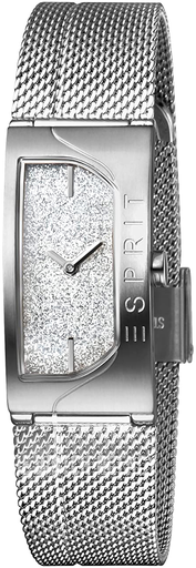 ساعة اسبريت حريمي حصيرة فضي مينا فضي لميع