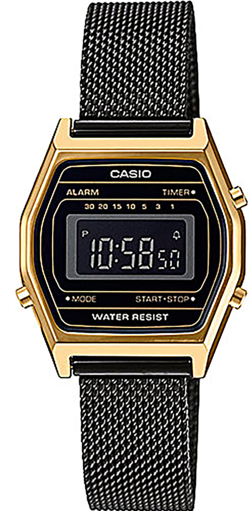 ساعة كاسيو حريمي حصيرة أسود ديجيتال