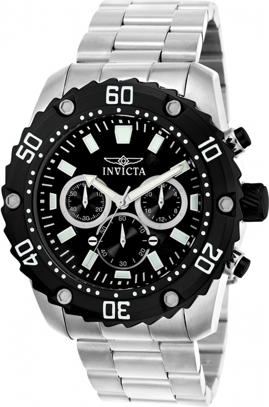 22516 silver steel black dail رجالي