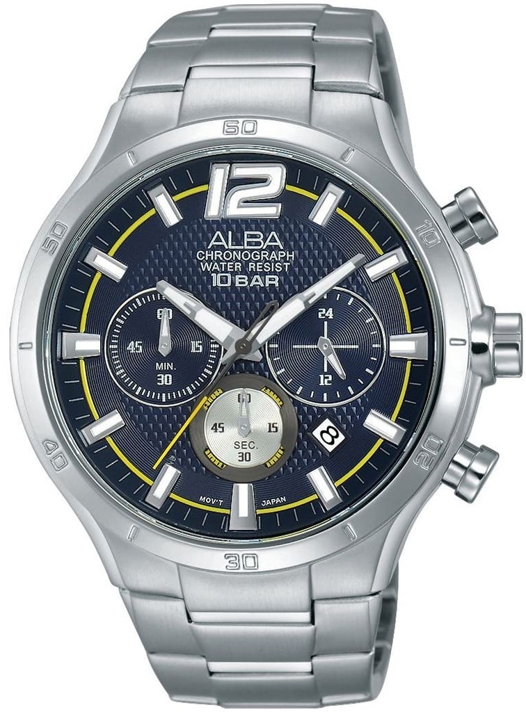 AT3929X1 ساعة البا معدن مينا أزرق رجالي