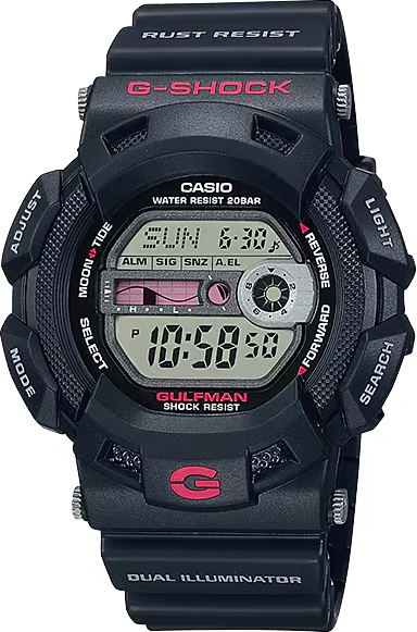 G-9100-1DR ساعة جي شوك رجالي