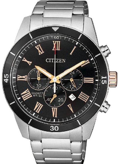 AN8168-51H ساعة سيتزن معدن مينا أسود