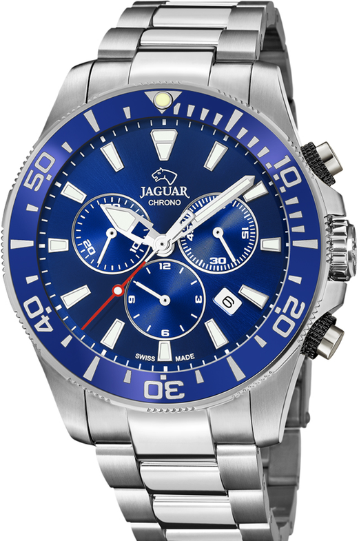 J861/2 ساعة معدن مينا أزرق JAGUER