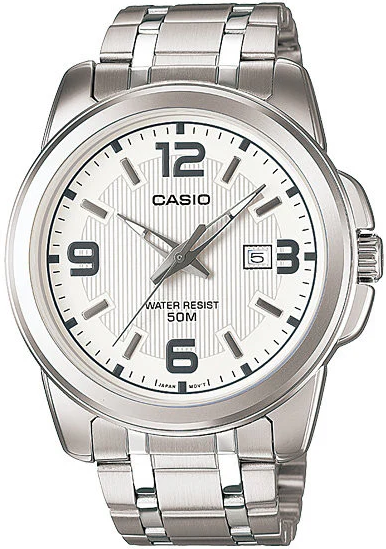 MTP-1314D-7AVDF ساعة كاسيو رجالي معدن فضي مينا بيضاء