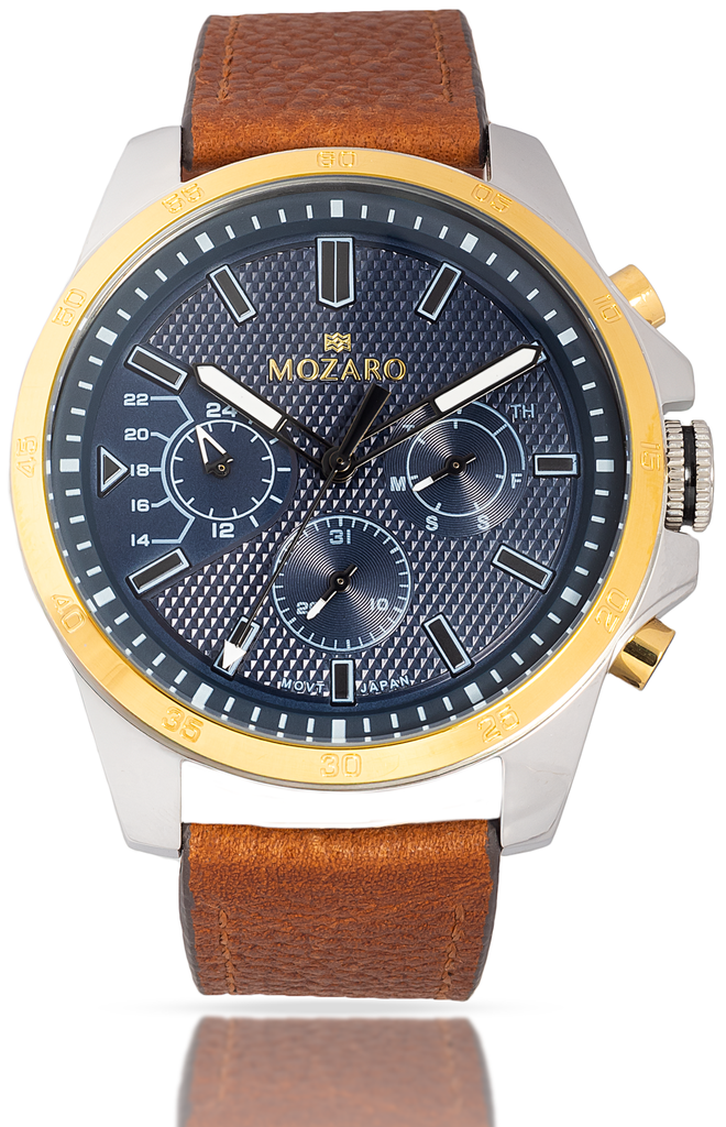 MO-719368BLBR MOZARO ساعة رجالي