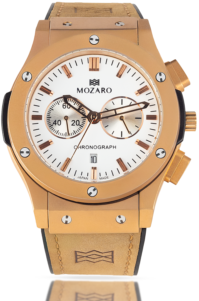 MO-718001FWRBN ساعة MOZARO حريمي 2 عداد