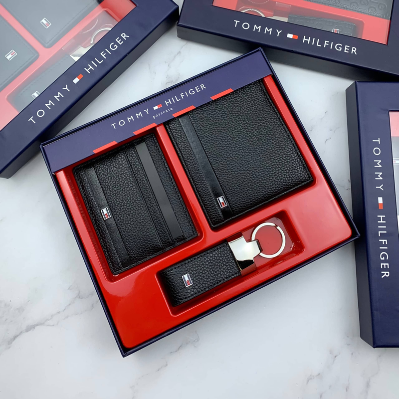Tommy Hilfiger Set of Wallet , Cardholder and Keychain-1
