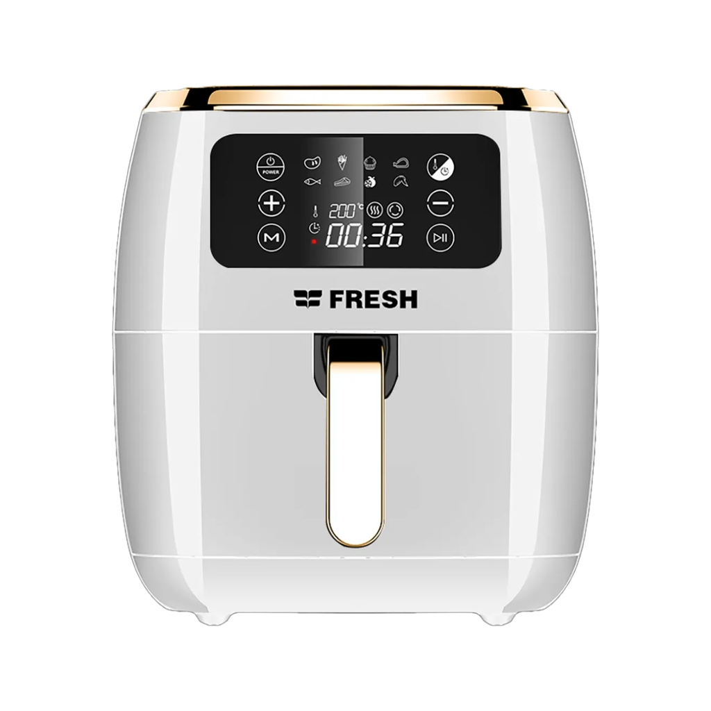 اير فراير ديجيتال فريش، 7 لتر، 1800 وات، ابيض وذهبي - FAF-D1800W 