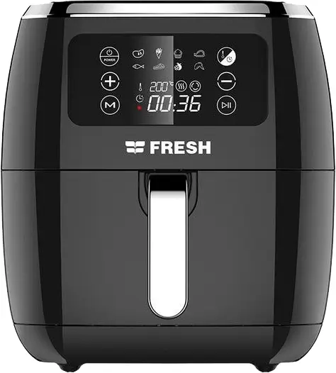 قلاية بدون زيت فريش ديجيتال، 5.5 لتر، 1800 وات، اسود/ فضي- AFF1800B 