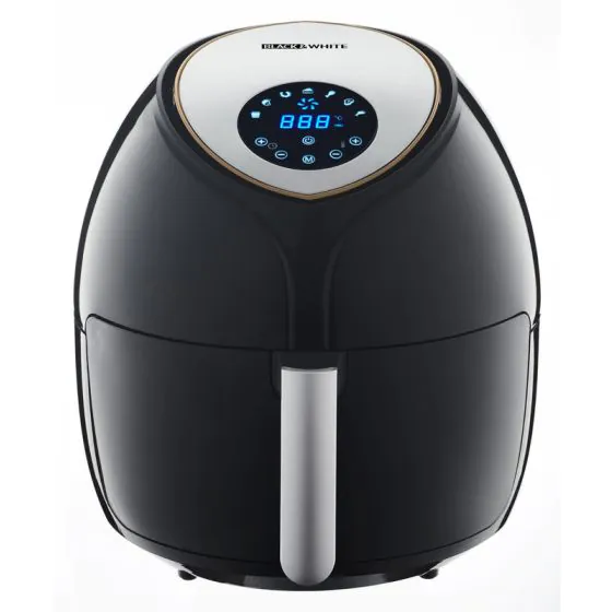 اير فراير ديجيتال بلاك اند وايت، سعة 12 لتر، 2000 وات، اسود وفضي - AF-120RD 