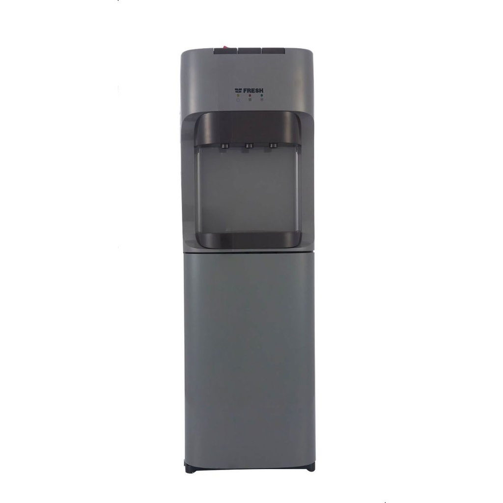مبرد مياه فريش، 3 حنفيات، رمادى - FW16VCDH مع حامل أكواب 