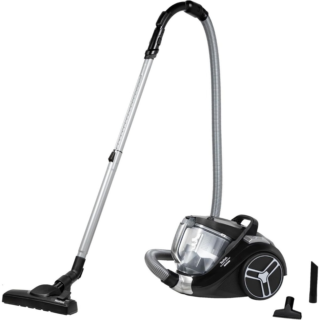 مكنسة كهربائية بدون كيس تيفال اكستيند باور، 850 وات، اسود وابيض - TW4835EG 