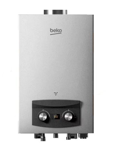 سخان غاز بيكو ديجيتال، 10 لتر، فضي - BGWH 10LS 