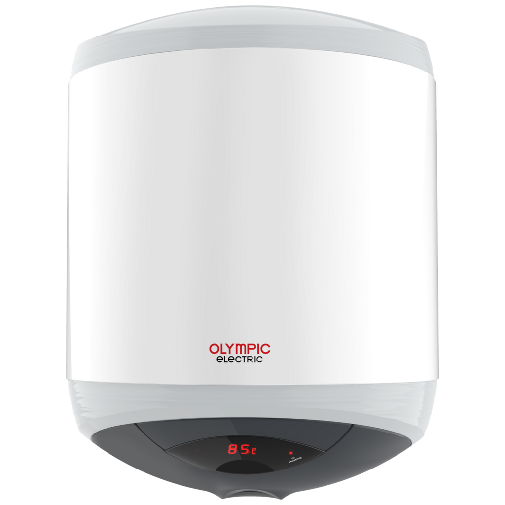 سخان مياه كهرباء اوليمبيك اليكتريك هيرو بلس ديجيتال، 50 لتر - ابيض ورمادي 
