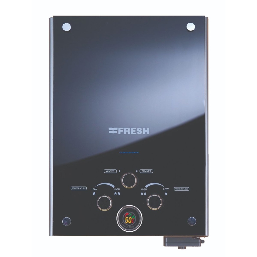 سخان مياه غاز فريش، 6 لتر، اسود 