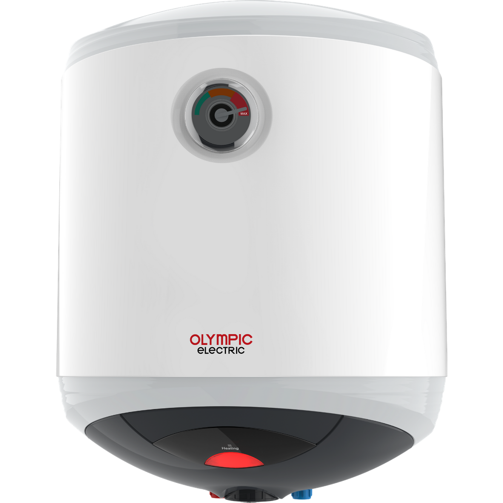 سخان مياه كهرباء اوليمبيك اليكتريك هيرو، 40 لتر - ابيض ورمادي 