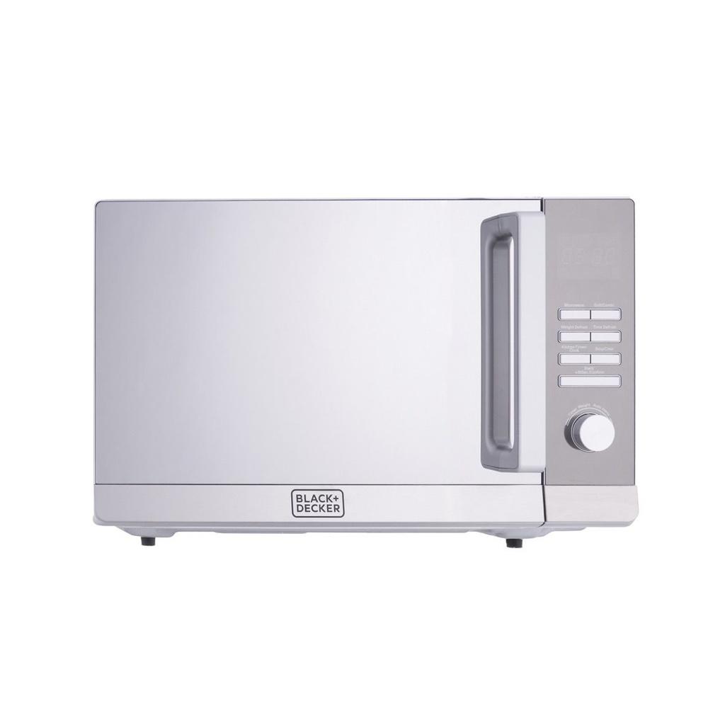 ميكرويف بالشواية من بلاك اند ديكر، سعة 30 لتر، 900 واط، فضي - MZ30PGSS 