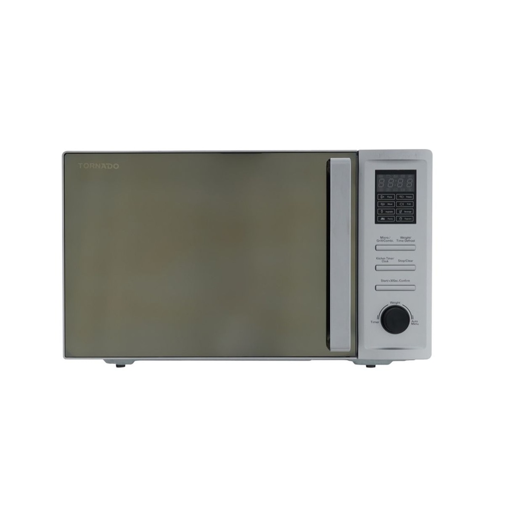 ميكرويف تورنيدو بالشواية، 36 لتر، 1000 وات، فضي - MOM-C36BBE-S 