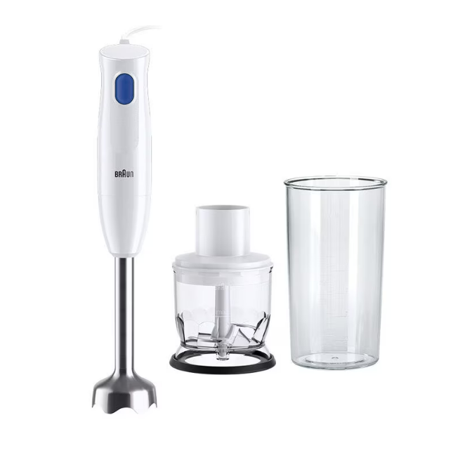 هاند بلندر براون مالتي كويك 1 مع كبة، 350 مل، 450 وات، ابيض - MQ10.201MWH 