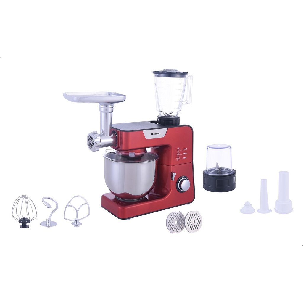 عجان فريش مع مفرمة، 1200 واط، سعة 4.5 لتر - احمر 