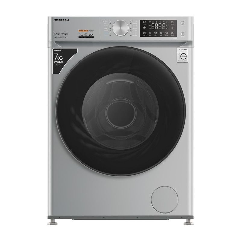 غسالة فريش انفرتر تحميل امامي، 7 كجم، فضي- W7DD1255PCS 