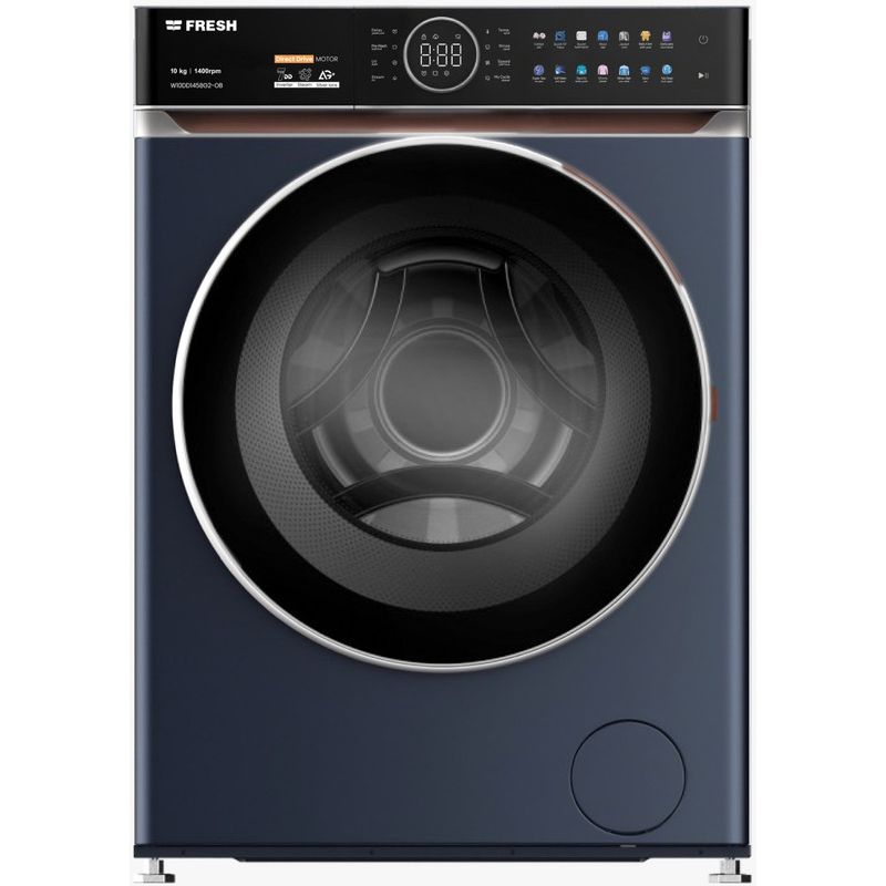 غسالة فريش انفرتر تحميل امامي، 10 كجم، ازرق -W10DD1458G2-OB 