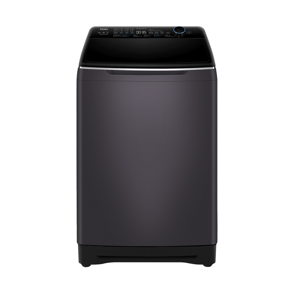 غسالة ملابس هاير، سعة 11 كجم، بموتور انفرتر بتقنية الدفع المباشر، تحميل علوي، فضي غامق - HWM110-B2178S8 