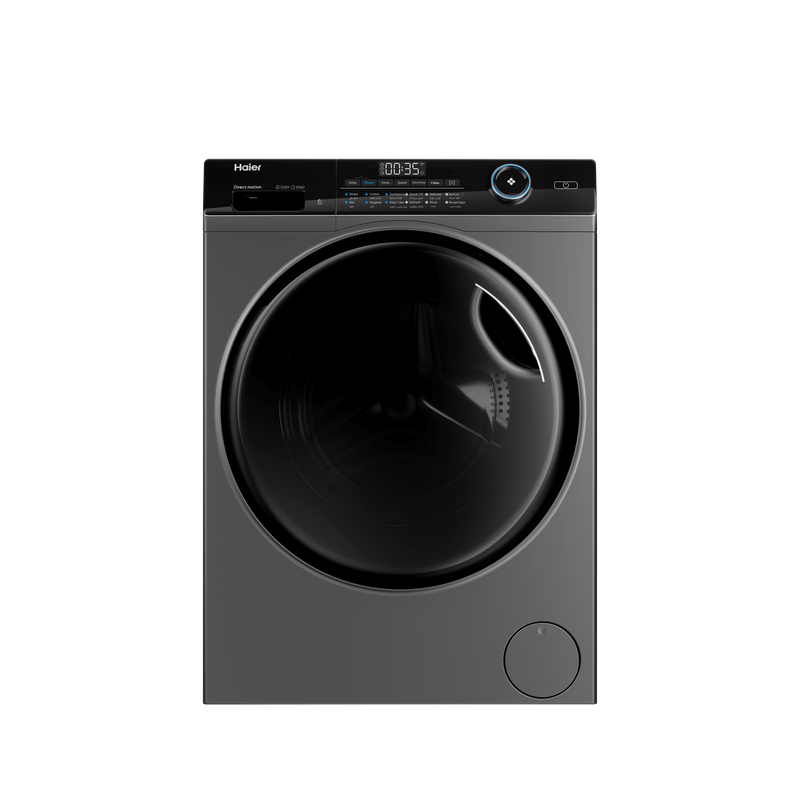غسالة ملابس هاير ، 8 كجم، تحميل امامي بموتور انفرتر، فضي - HW80-B14959S6TU1 