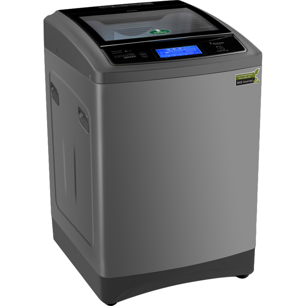 غسالة ملابس اوتوماتيك كريازي بريمير، تحميل علوي، 12 كيلو، موتور انفرتر، فضي ميتاليك - KTW 1212 CS 