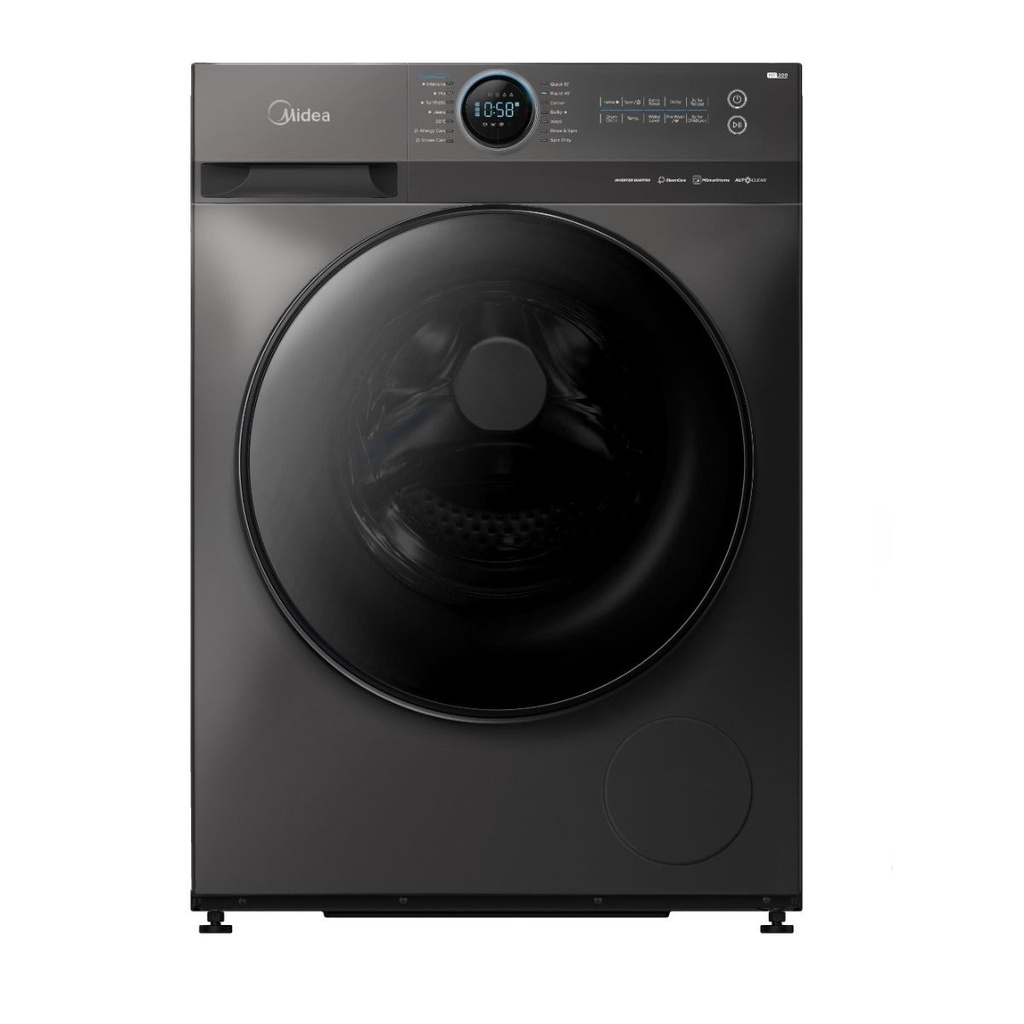 غسالة ملابس تحميل امامي ميديا، 9 كجم، انفرتر، فضي -MF200W90B/TT 