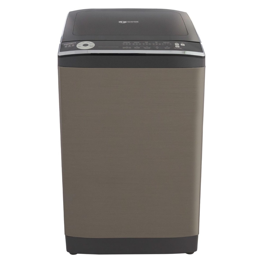 غسالة ملابس اتوماتيك تورنيدو تحميل علوي، 9 كجم، فضي غامق - TWE-TLN09RDS 