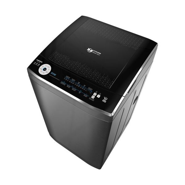 غسالة ملابس اوتوماتيك تورنيدو فري ستاندينج، تحميل علوي، 11 كيلو، اسود وفضي داكن - TWE-TLN11RDS 