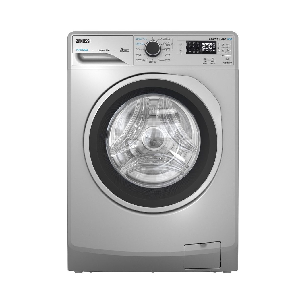 غسالة ملابس زانوسي، 8 كجم، تحميل امامي، فضي - TC4ZWF8240SS5 