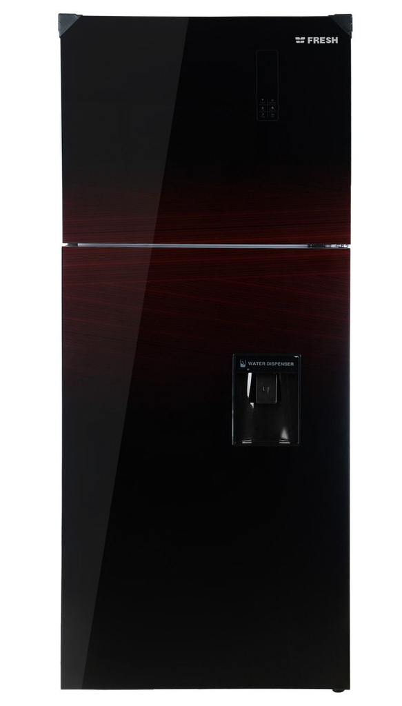 ثلاجة نوفروست فريش، 404 لتر، انفرتر، احمر غامق - FNT-DR540YGDR 