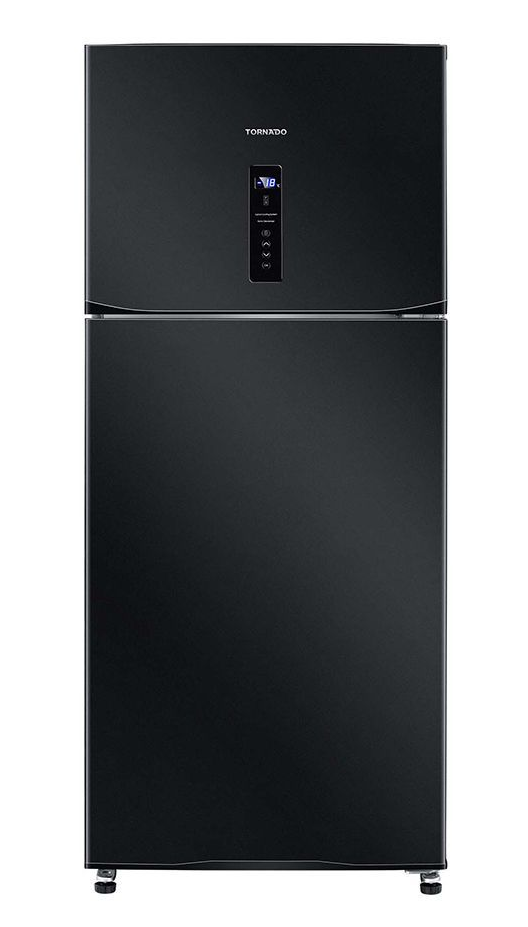 ثلاجة نوفروست ديجيتال تورنيدو، 396 لتر، اسود - RF-480AT-BK 