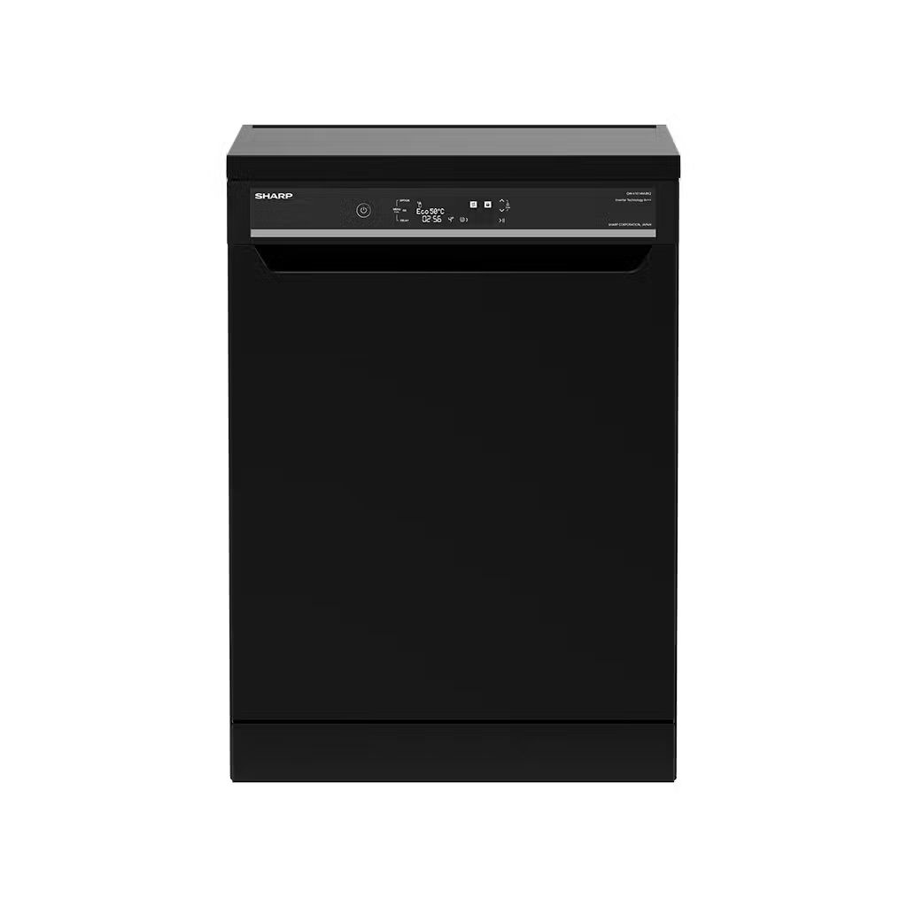 غسالة اطباق شارب، موتور انفرتر، سعة 14 فرد، اسود - QW-V1014M-BK2 