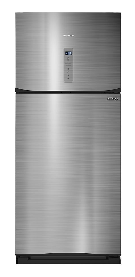 ثلاجة نوفروست تورنيدو، 396 لتر، ستانلس ستيل غامق - RF-480AT-DST 