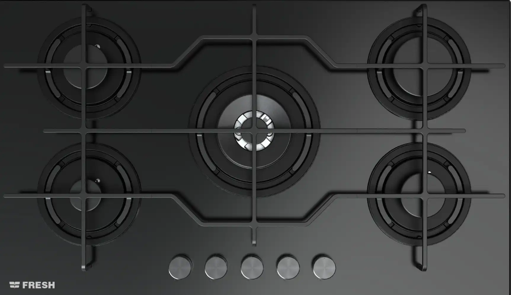 بوتاجاز مسطح كهرباء بلت ان فريش، 90 سم، 5 شعلة، اسود 