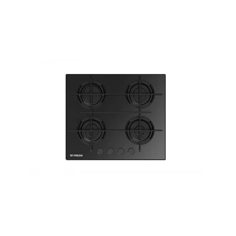 بوتاجاز مسطح غاز بلت ان فريش، 60 سم، 4 شعلة، اسود - S2 